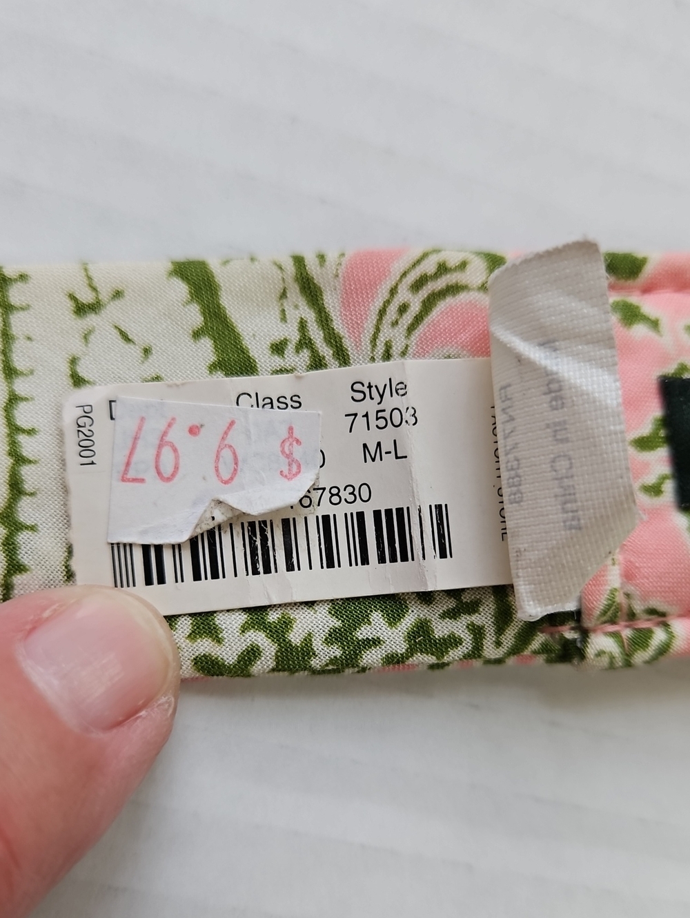 J. Crew Fabric Belts- Set Of 2 Pink Paisley + Cream Stripe with Antique Buckles - Picture 10 of 13